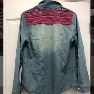 Faded jean Button Down